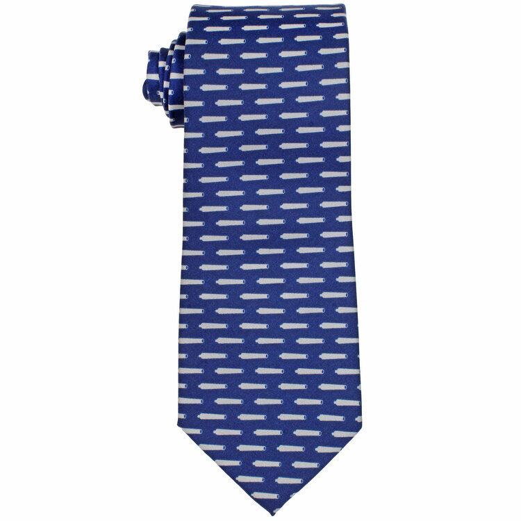 Gonzales Cannon Navy Silk Tie