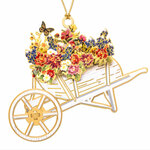 Texas Wildflowers in Wheelbarrow Ornament