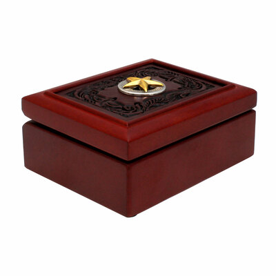 Circle Star Mahogany Desk Box