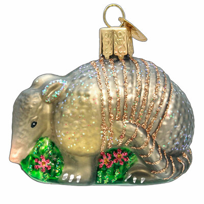 Armadillo Glass Ornament
