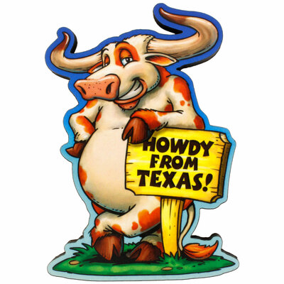 Howdy Longhorn Magnet