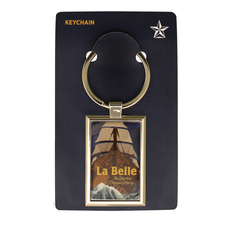 Sailing La Belle Metal Keychain