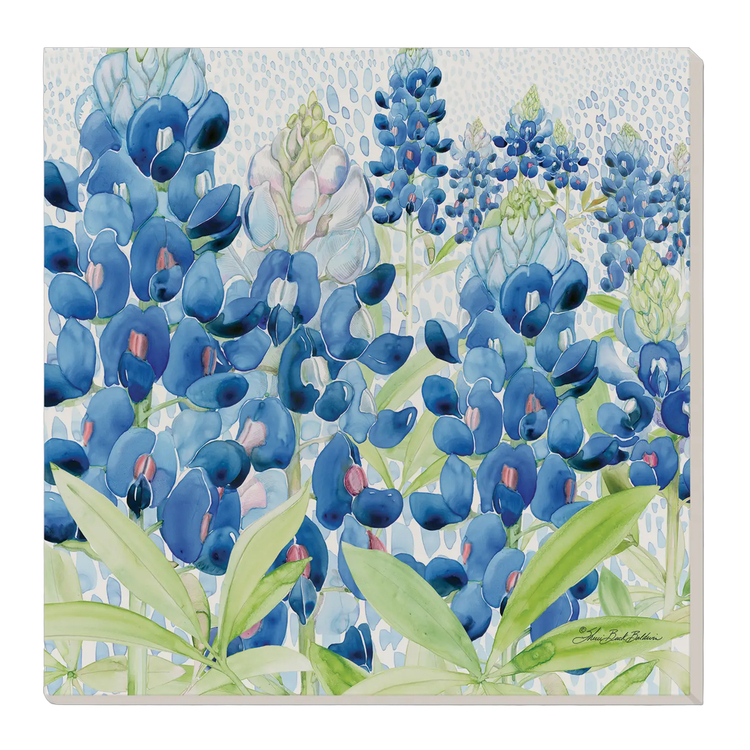 Texas Bluebonnet Field Stone Trivet