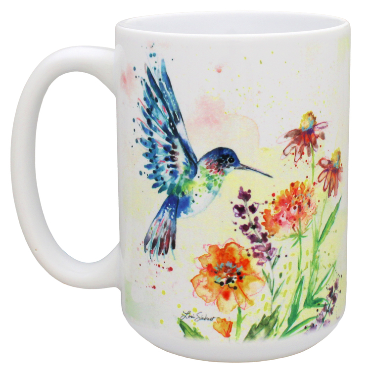 Hummingbird Ceramic Mug 15 ounces