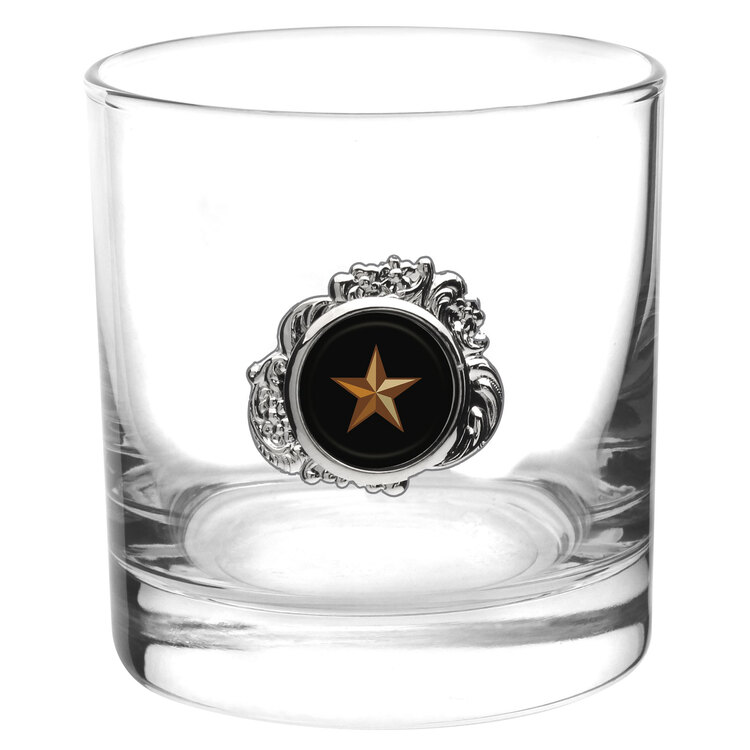 Texas Star Medallion Bourbon Glass
