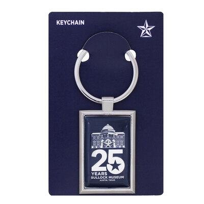 Bullock Museum 25th Anniversary Metal Keychain