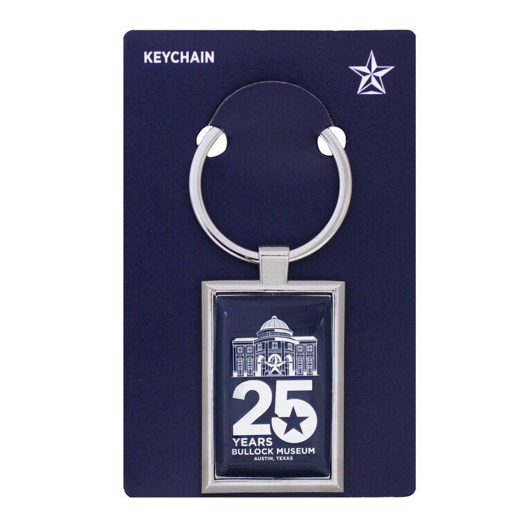 Bullock Museum 25th Anniversary Metal Keychain