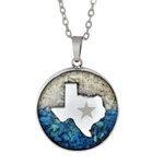 Texas Blue and White Stone Necklace