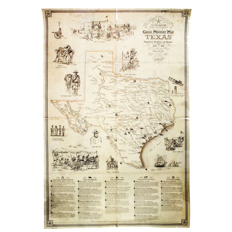 Great Military Map of Texas Print
