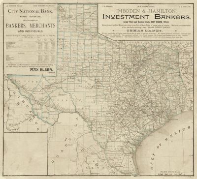 Rand, McNally & Co., Map Publishers Texas Lands 1889