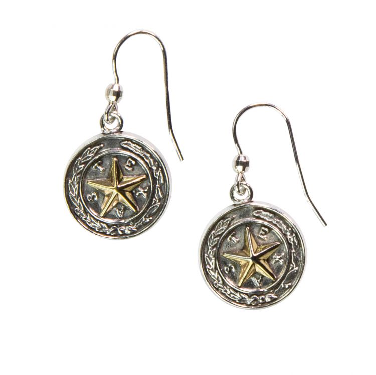 Texas State Capitol Chandelier Motif Sterling Silver Earrings
