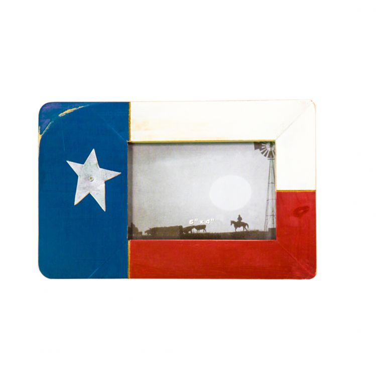 Texas State Flag Barnwood Picture Frame