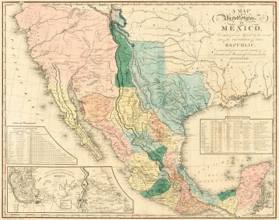 Henry Schenck Tanner A map of the United States of Mexico : as organized and defined by the several acts of the Congress of that Republic, 1846