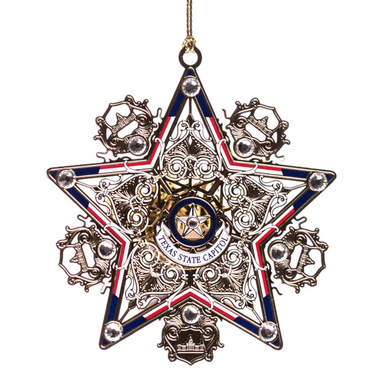 Texas Star Lighted Ornament